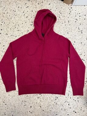 Banana Republic Raspberry Hooded Knit Sweater